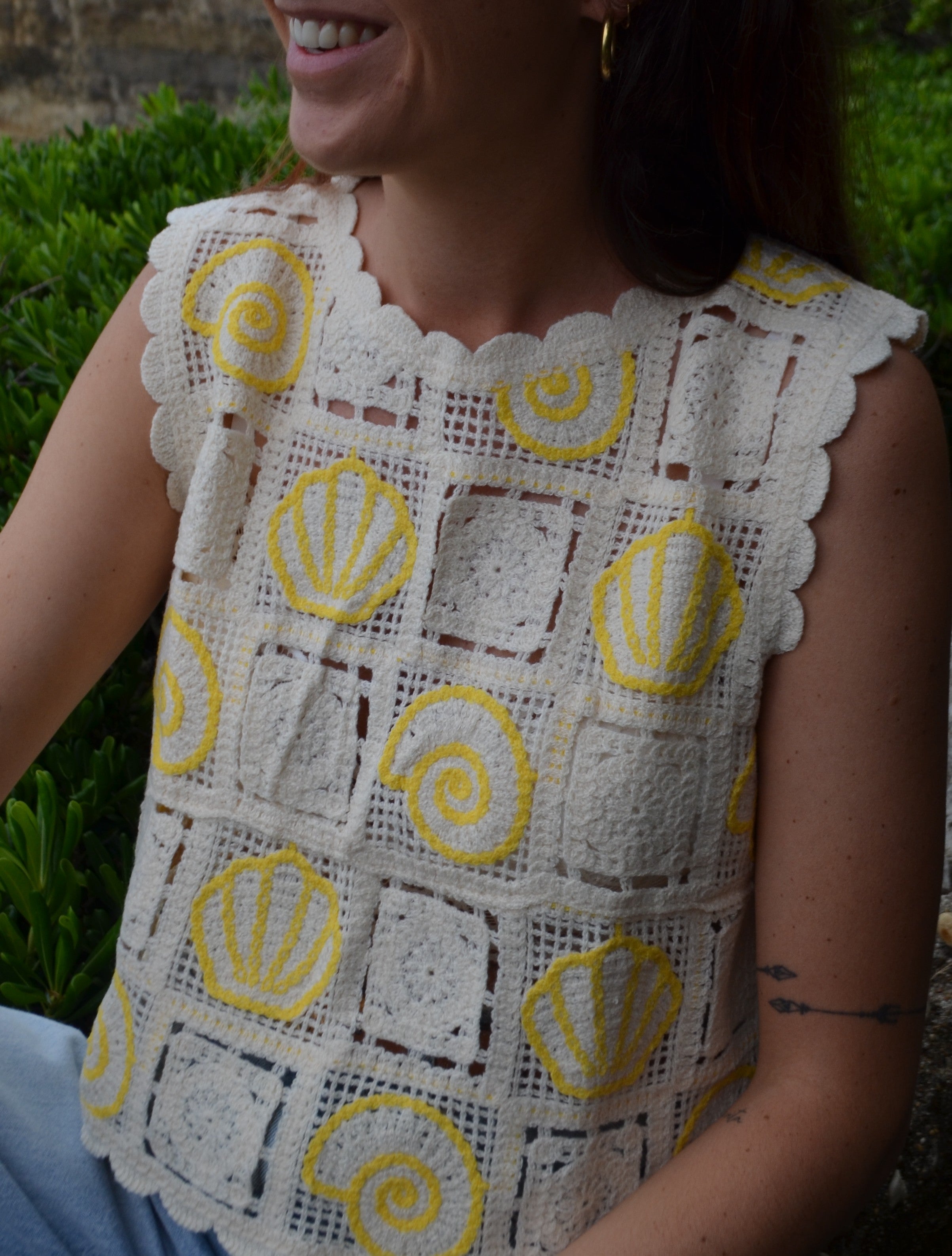 Top Crochet Jaune - ELLA