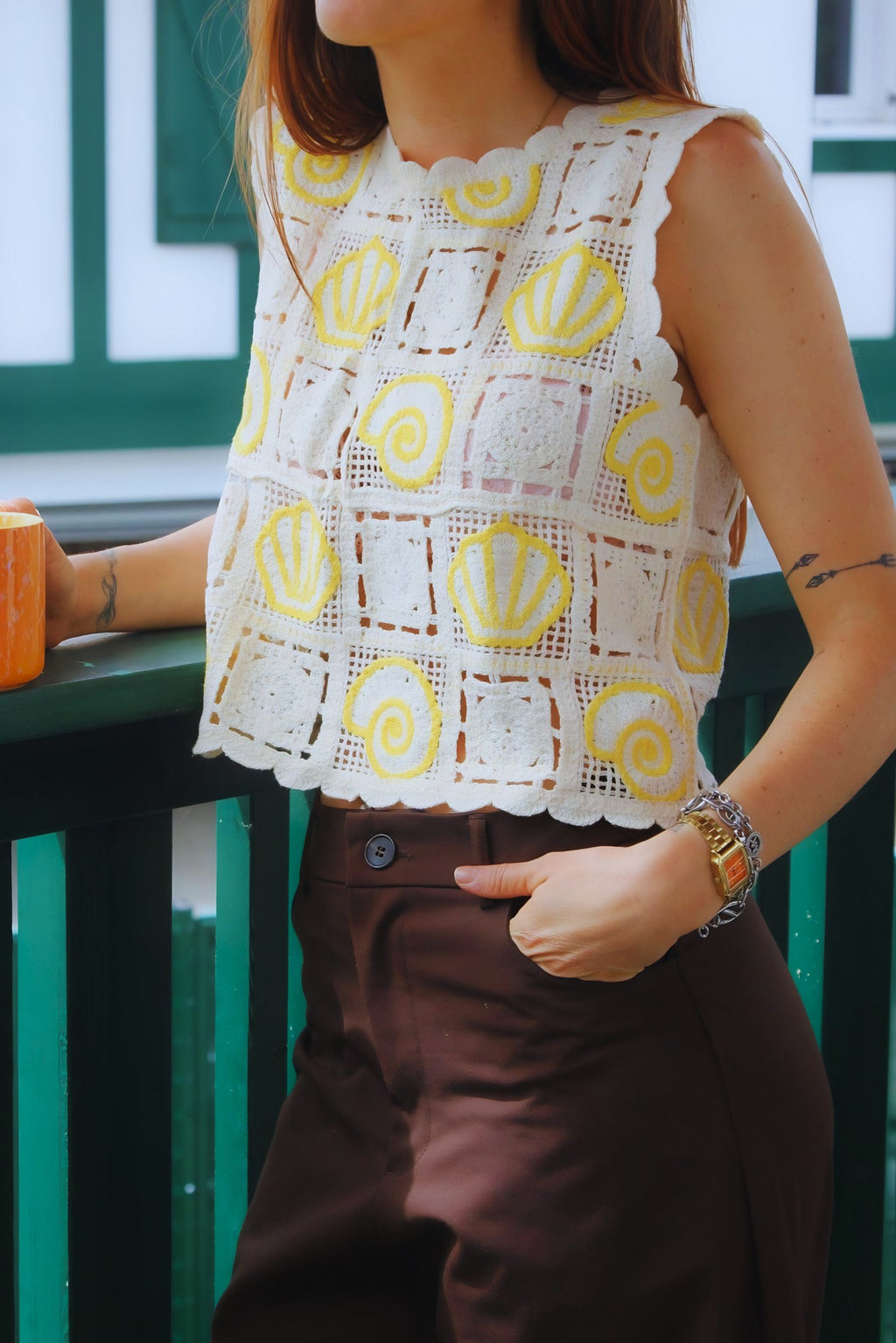 Top Crochet Jaune - ELLA