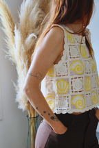 Top Crochet Jaune - ELLA
