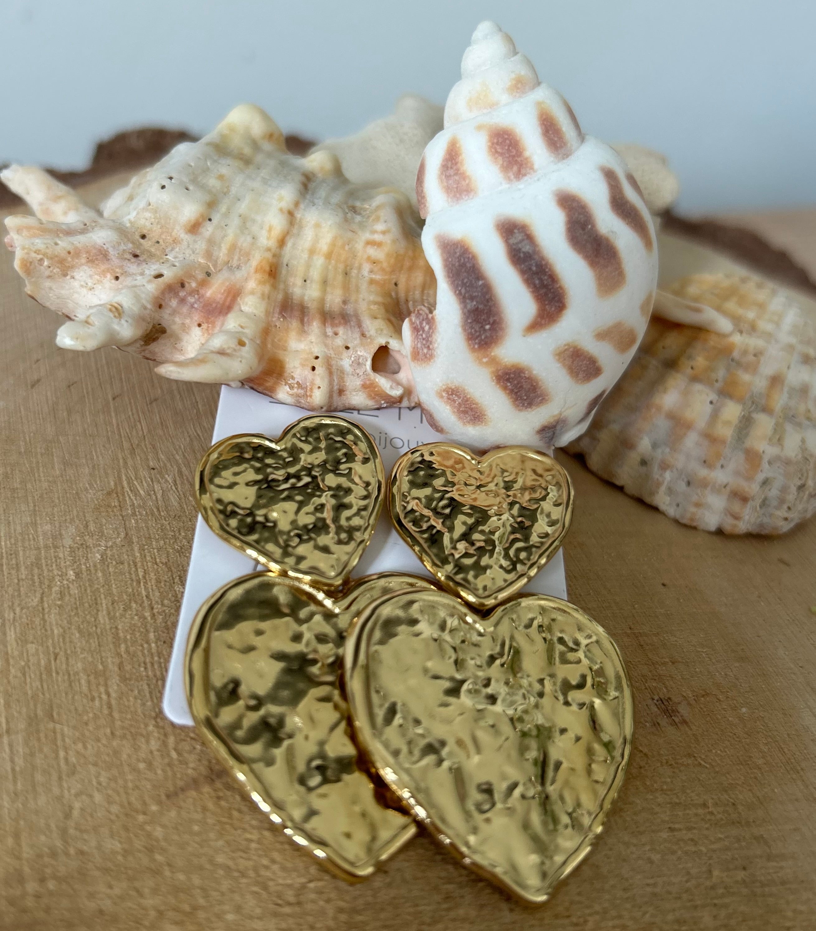 Boucles d'oreilles - DOUBLE COEUR