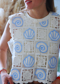 Top Crochet Bleu - ELLA