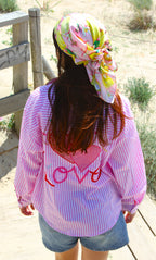 Chemise à rayures - LOVE