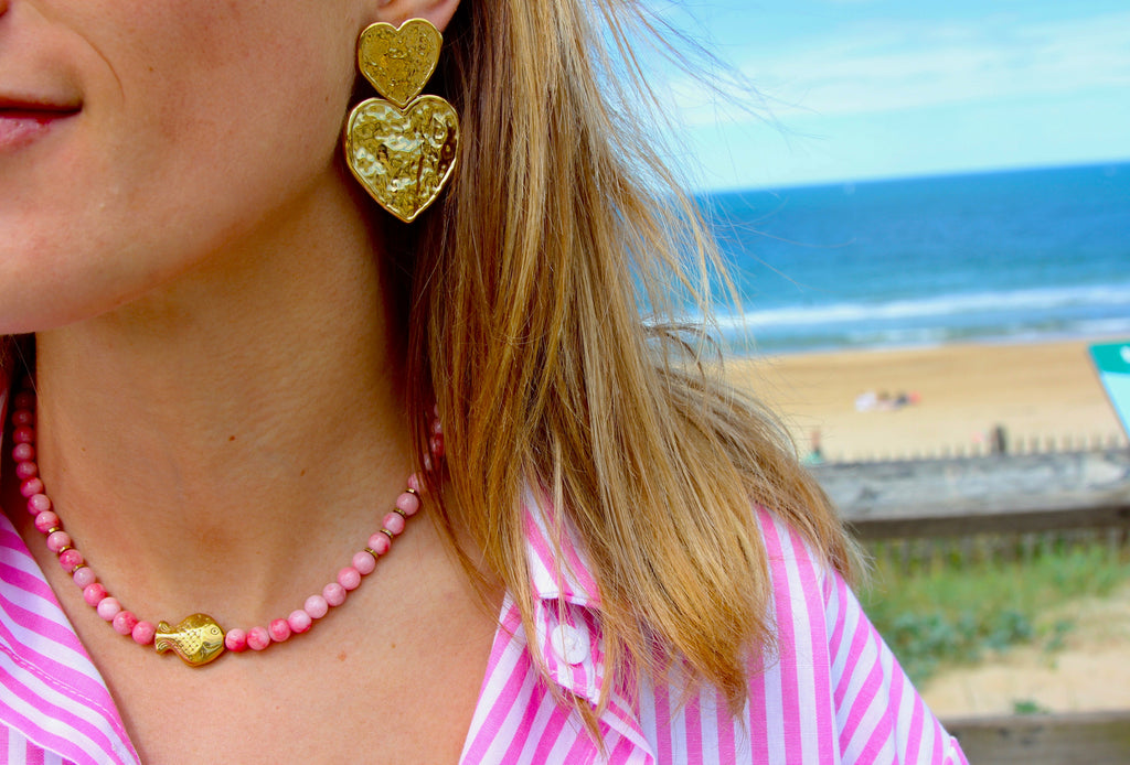 Boucles d'oreilles - DOUBLE COEUR