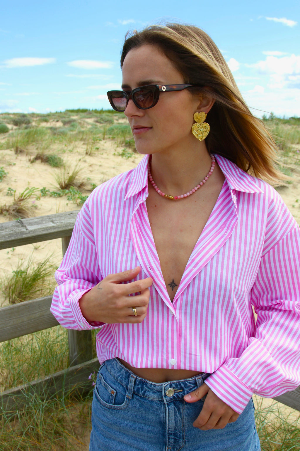 Chemise à rayures - LOVE