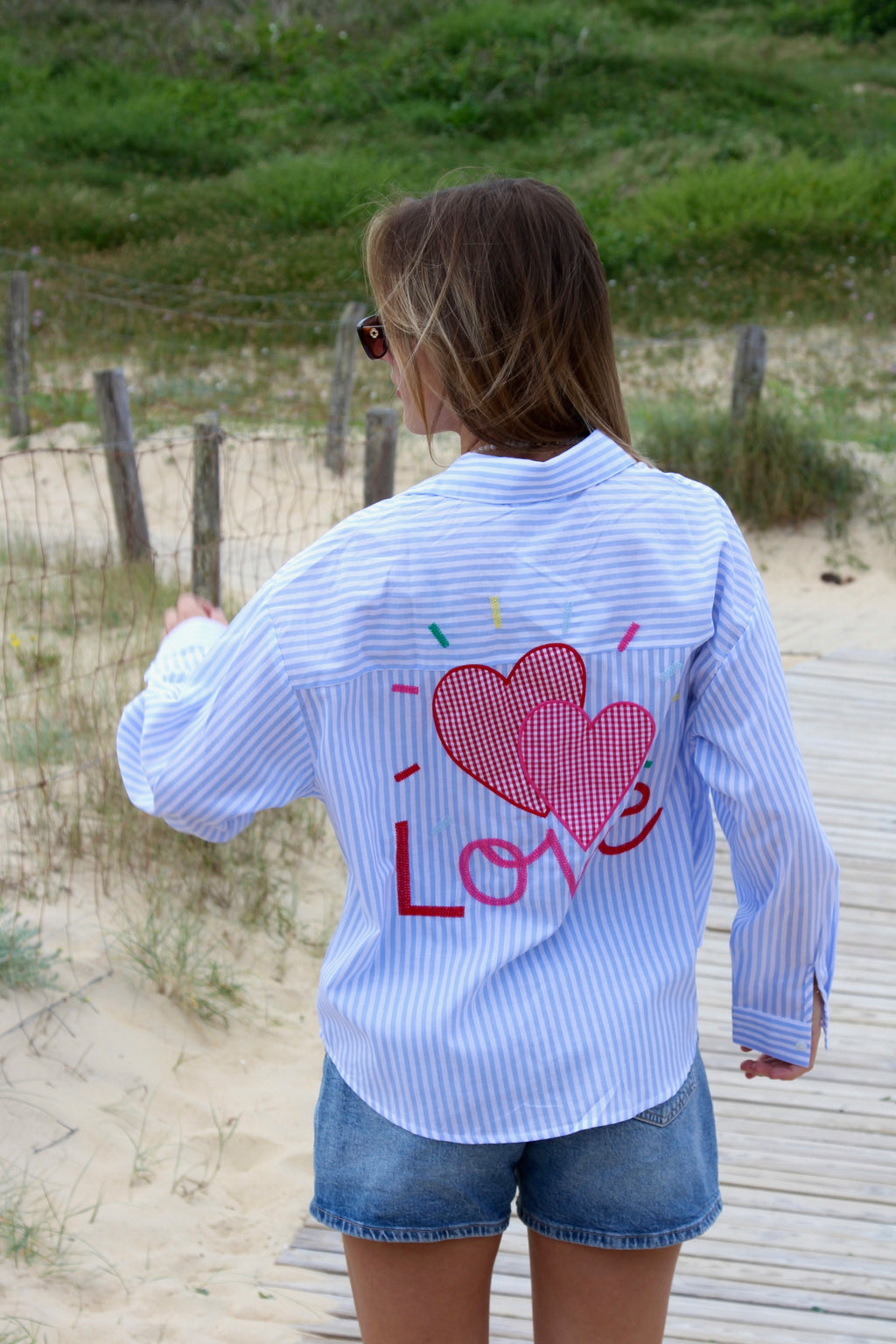 Chemise à rayures - LOVE