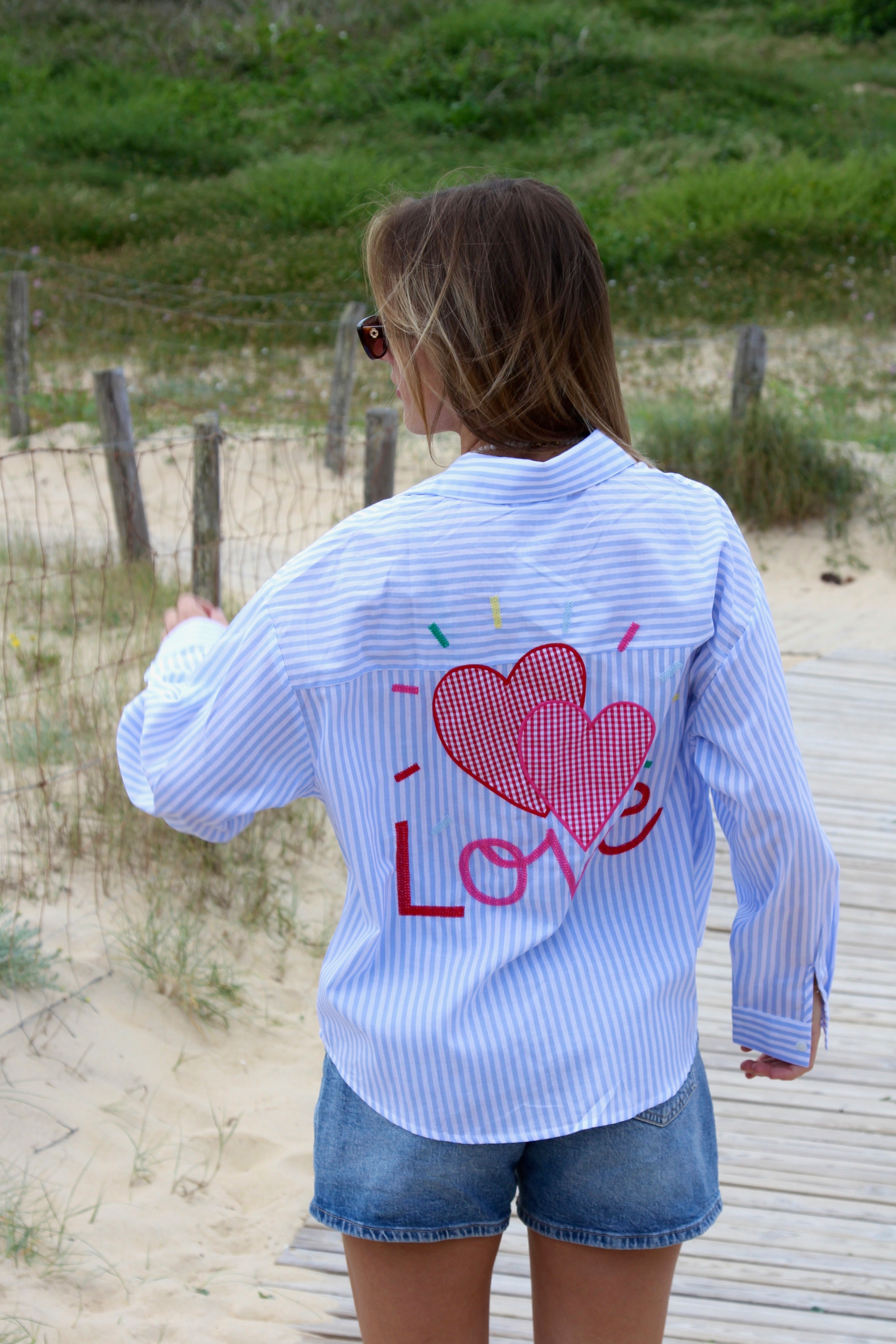 Chemise à rayures - LOVE